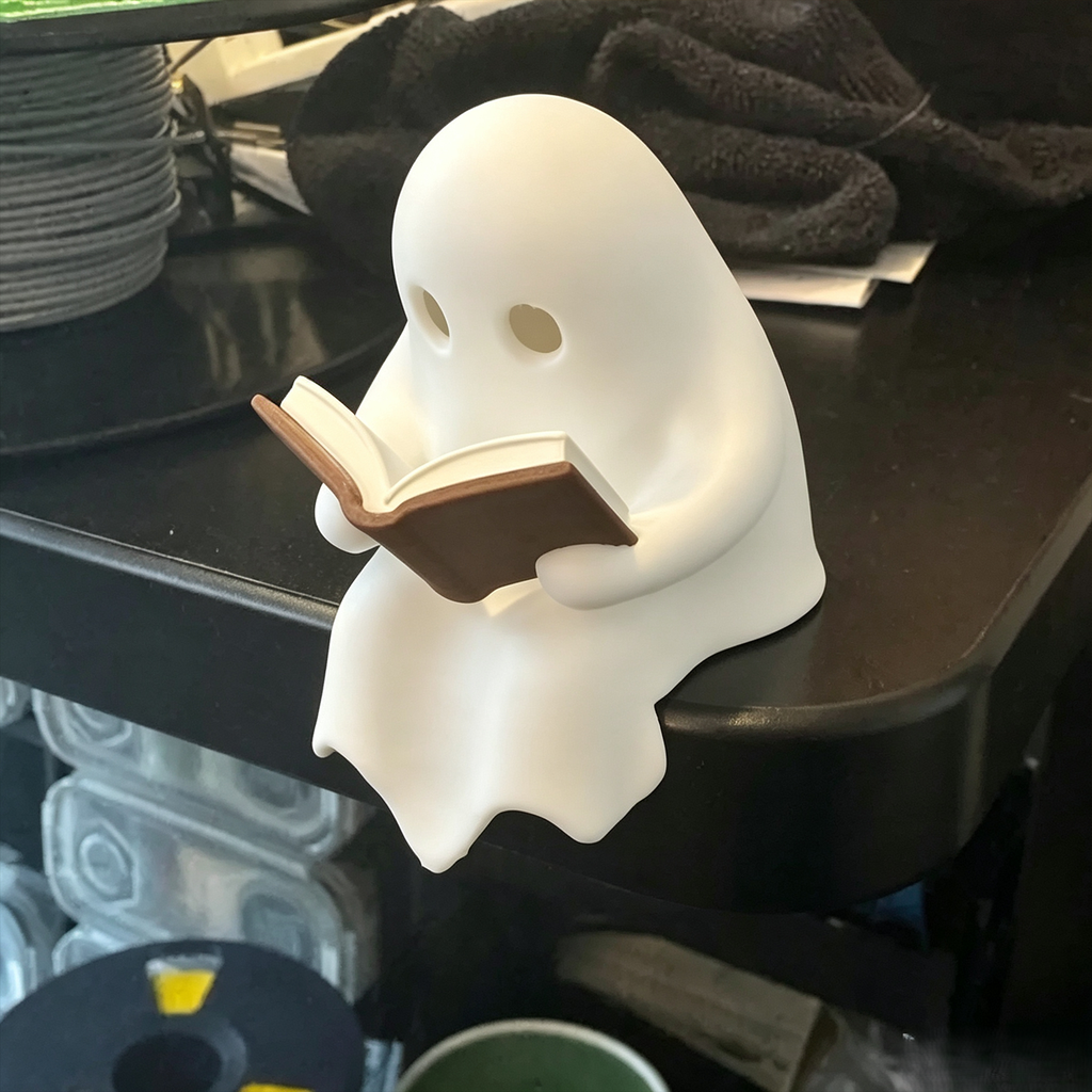 Ghost Reader Decorative Night Light Shelf‑Sitting Cozy Ambient Lamp