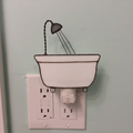 Bathtub‑Shaped Plug‑in Wall Night Light Decorative Bathroom Lamp