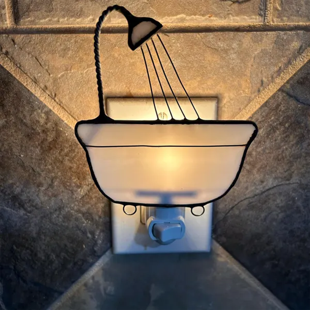 Bathtub‑Shaped Plug‑in Wall Night Light Decorative Bathroom Lamp