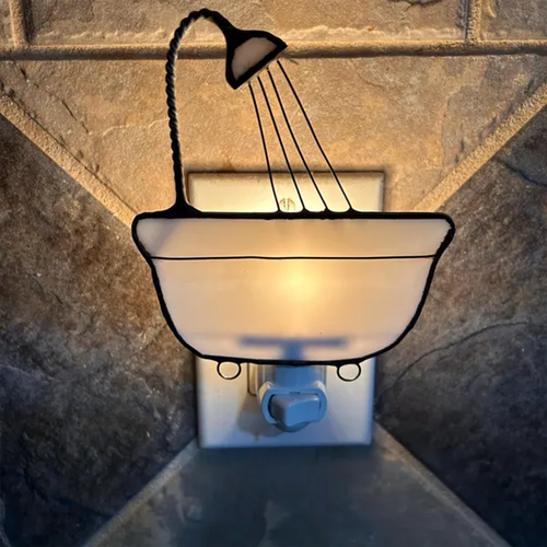 Bathtub‑Shaped Plug‑in Wall Night Light Decorative Bathroom Lamp